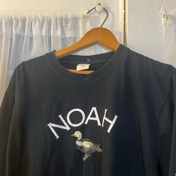 noah X feminist bird club long sleeve tee Unisex Large Black - Picture 1 of 10